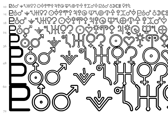 Astronomic Signs St font waterfall